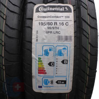 3. 4 x CONTINENTAL 195/60 R16 C 99/97H ContiVanContact 100 Lato 2020 