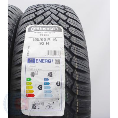 3. Opony 195/65 R16 2x CONTINENTAL 92H WinterContact TS 860 Zimowe 2021