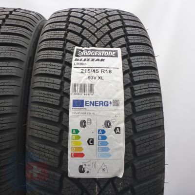 2. Opony 215/45 R18 2x BRIDGESTONE 93V XL Blizzak LM005 Zimowe 2022 