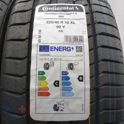 3. Opony 225/40 R18 4x CONTINENTAL 92Y XL ContiSportContact 5 M0 Letnie 2023 