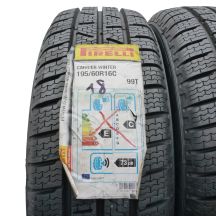 2. Opony 195/60 R16C 2x PIRELLI 99/97T Carrier Winter Zimowe 2018 Nieużywane 