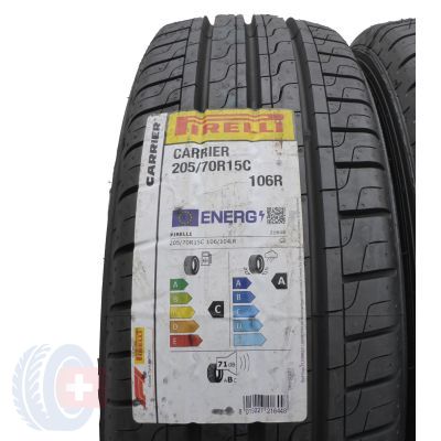2. Opony 205/70 R15C 2x PIRELLI 106/104R Carrier Letnie 2021 Jak Nowe