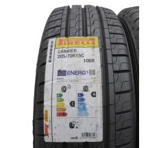 2. Opony 205/70 R15C 2x PIRELLI 106/104R Carrier Letnie 2021 Jak Nowe