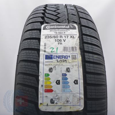 Opona 235/60 R17 1x CONTINENTAL 106V XL WinterContact TS 850 P Zimowa 2021