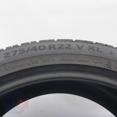6. Opony 275/40 R22 2x CONTINENTAL 107V XL WinterContact TS860S Zimowe 2022 7,2mm