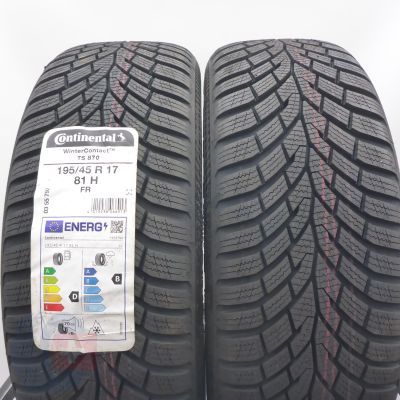Opony 195/45 R17 2x CONTINENTAL 81H WinterContact TS 870 Zimowe 2022 