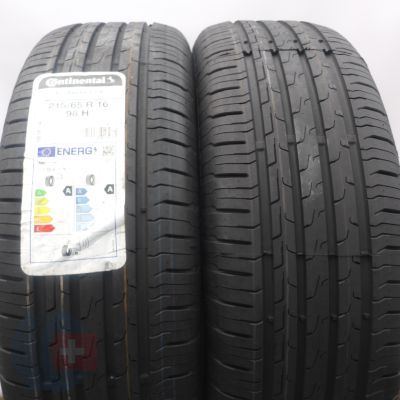 Opony 215/65 R16 2x CONTINENTAL 98H EcoContact6 Letnie 2021 Jak Nowe Nieużywane