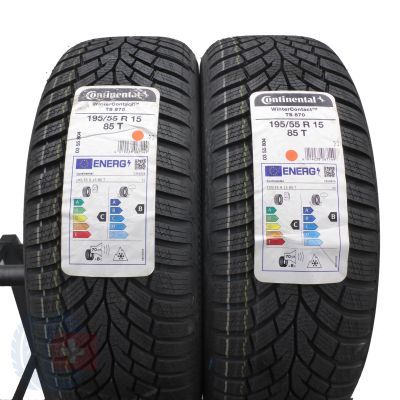 3. Opony 195/55 R15 4x CONTINENTAL 85T WinterContact TS870 Zimowe 2022 Jak Nowe Nieużywane 