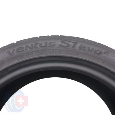 5. 4 x HANKOOK 225/45 R17 91W Ventus S1 evo 2 K117 Lato 2016 6,8-7,8mm