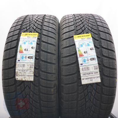 4. Opony 245/50 R18 4x DUNLOP 104V XL SP Winter Sport 4D RFT M0E EXT Zimowe 2018  