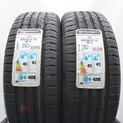 Opony 205/60 R16 2x CONTINENTAL 92V ContiPremiumContact 5 RFT BMW Letnie 2020 
