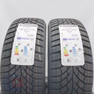 4. Opony 195/45 R16 4x CONTINENTAL 84H XL WinterContact TS 870 Zimowe 2022/23 