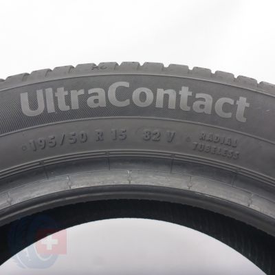 5. Opony 195/50 R15 2x CONTINENTAL 82V UltraContact Letnie 2022 6,8mm