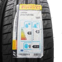 2. Opony 215/75 R16C 4x PIRELLI Carrier 116/114R Letnie 2017/18 Nieużuwane 