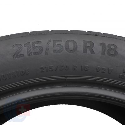 5. 4 x CONTINENTAL 215/50 R18 92V EcoContact 6Q Lato DOT20/19 6-6,2mm