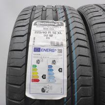 2. Opony 225/40 R18 2x CONTINENTAL 92W XL ContiSportContact 5 MOE RFT Letnie 2022 