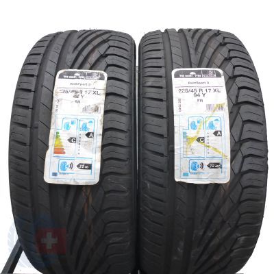4. Opony 225/45 R17 4x UNIROYAL 94Y XL RainSport 3 Letnie 2018 Jak Nowe Nieużywane