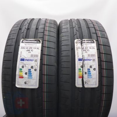 4. Opony 235/45 ZR19 4x CONTINENTAL 99Y XL SportContact 6 Letnie 2022 