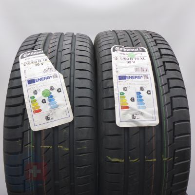 Opony 215/60 R16 2x CONTINENTAL 99V XL PremiumContact 6 Letnie 2022 