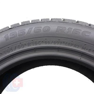 7. Opony 195/60 R16C 2x PIRELLI 99/97T Carrier Winter Zimowe 2017 Nieużywane 