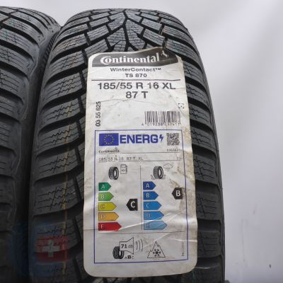 2. Opony 185/55 R16 2x CONTINENTAL 87T XL WinterContact TS860 Zimowe 2022
