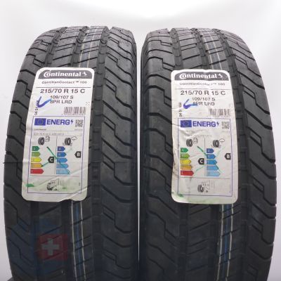 Opony 215/70 R15C 2x CONTINENTAL 109/107S ContiVanContact 100 Letnie 2023