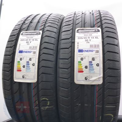 3. Opony 225/45 R18 4x CONTINENTAL 95Y XL ContiSportContact 5 M0E RFT Letnie 2022 