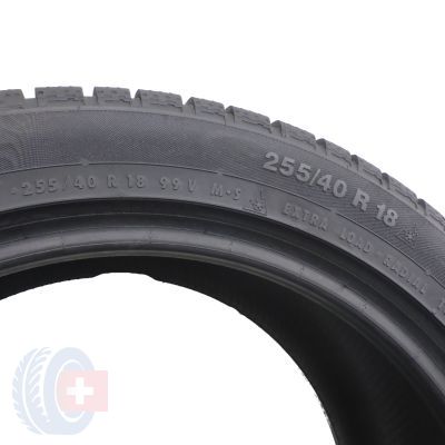 6. 2 x CONTINENTAL 255/40 R18 99V ContiWinterContact TS 830 P M0 Zima 6.8-7.2mm