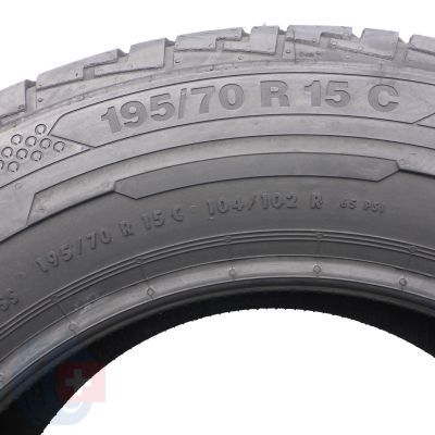 4. Opony 195/70 R15C 2x CONTINENTAL 104/102R ContiVanContact 100 Letnie 2019 Jak Nowe Nieużywane