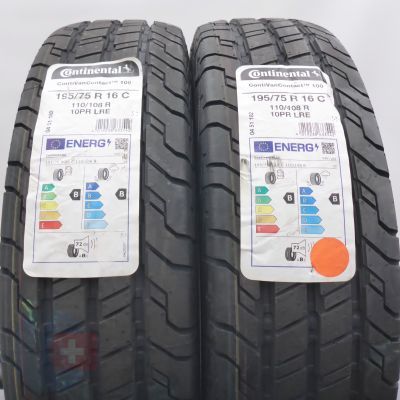 Opony 195/75 R16C 2x CONTINENTAL 110/108R ContiVanContact 100 Letnie 2022