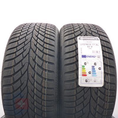 Opony 215/40 R17 2x CONTINENTAL 87V XL WinterContact TS 870 Zimowe 2022