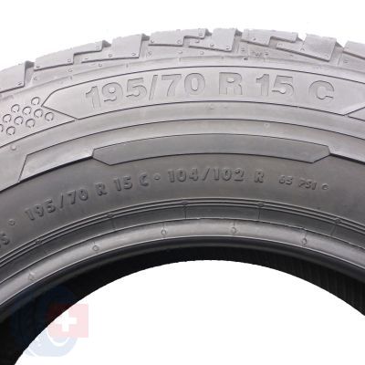 4. Opony 195/70 R15C 2x CONTINENTAL 104/102R ContiVanContact 100 Letnie 2018 7,7-7,8mm
