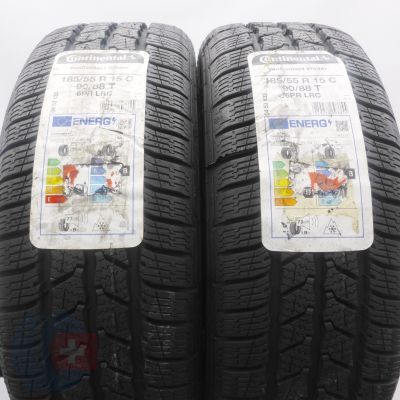 Opony 185/55 R15C 2x CONTINENTAL 90/88T VanContactWinter Zimowe 2021 Jak Nowe