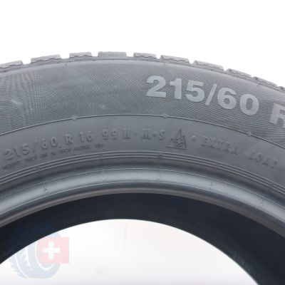 5. Opony 215/60 R16 2x CONTINENTAL 99H XL Seal ContiWinterContact TS830P Zimowe 2022 7,2mm