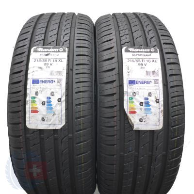 Opony 215/55 R18 2x BARUM 99V XL Bravuris 5HM Letnie 2022 Jak Nowe