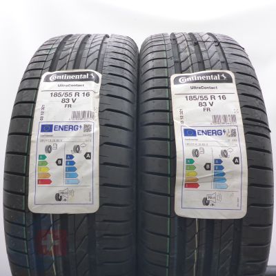 3. Opony 185/55 R16 4x CONTINENTAL 83V UltraContact Letnie 2022 Nieużywane 