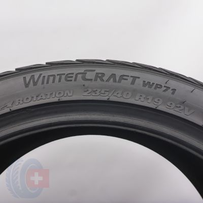 6. Opony 235/40 R19 4x KUMHO 92V WinterCraft WP71 Zimowe 2018 8,5mm