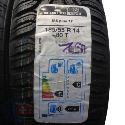 2. 4 x UNIROYAL 185/55 R14 80T MS plus 77  Zima 2015 