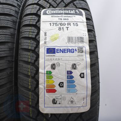 2. Opony 175/60 R15 2x CONTINENTAL 81T WinterContact TS 860 Zimowe 2022