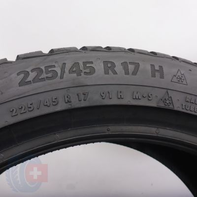 4. Opony 225/45 R17 2x CONTINENTAL 91H WinterContact Ts870 Zimowe 2023 8mm