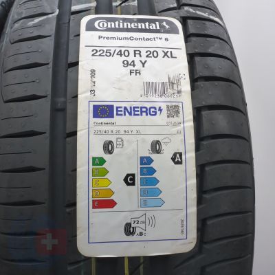 3. Opony 225/40 R20 4x CONTINENTAL 94Y XL PremiumContact 6 Letnie 2021