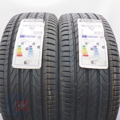 3. Opony 205/45 R17 4x CONTINENTAL 88V XL UltraContact Letnie 2023 