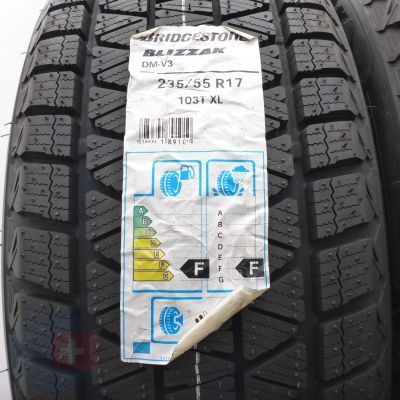 2. Opony 235/55 R17 2x BRIDGESTONE 103T XL Blizzak DM-V3 Zimowe 2020 Nieużywane