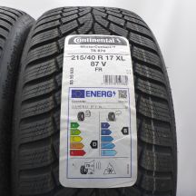 3. Opony 215/40 R17 2x CONTINENTAL 87V XL WinterContact TS 870 Zimowe 2022