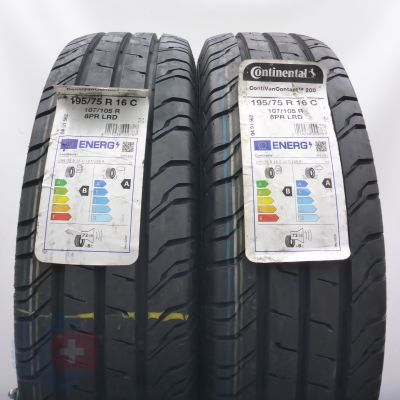 Opony 195/75 R16C 2x CONTINENTAL 107/105 ContiVanContact 200 Letnie 2023