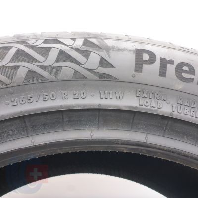 6. Opony 265/50 R20 4x CONTINENTAL 111W XL PremiumContact 7 Letnie 2024 Nieużywane