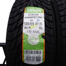 2. 2 x NOKIAN 195/55 R15 89R XL Hakkapeliitta R2 Zima 2017 Jak Nowe Nieużywane 