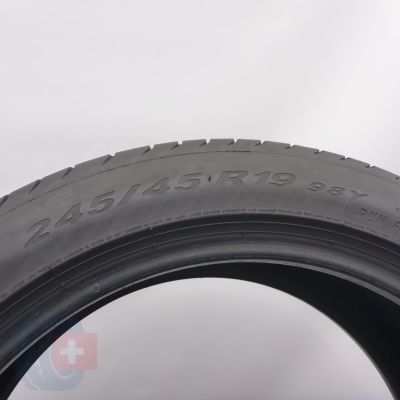 4. Opony 245/45 R19 2x PIRELLI 98Y XL PZero BMW Letnie RunFlat 2018, 2019 5,8mm