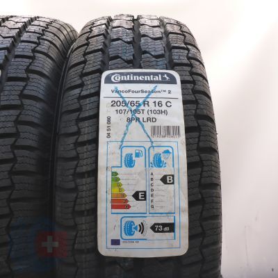 2. Opony 205/65 R16C 2x CONTINENTAL 107/105T VancoFourSeason 2 Wielosezonowe 2021 