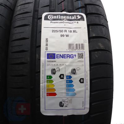 2. Opony 225/50 R18 4x CONTINENTAL 99W XL PremiumContact6 BMW Letnie 2025 Nieużywane